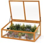 Serre froide mini petite serre en bois kit serre chaude isol�e fleur toit transparent ouvrant portable ...