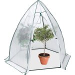 Serre d'hivernage, hlp : 185x180x160 cm, protection hivernale pour plantes, avec porte et fentre, transparent ...