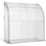 Serre d'hivernage murale adosse - structure acier avec porte latrale, antigel - 1. 6m - 160 x 220 ...