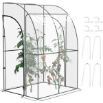 Serre de jardin adoss�e launceston transparent