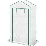 Outsunny - serre de jardin balcon 4 �tag�res dim. 90 x 49 x 160 cm acier pe haute densit� blanc