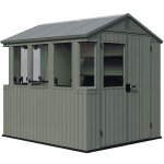 Serre de jardin combin� abri darwin 68 - 4, 5m - vert aspect bois - keter