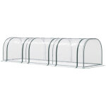 Serre de jardin outsunny mini serre de jardin mini serre tunnel serre � tomates 3, 5l x 1l x 0, 8h m ...