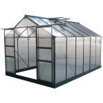 Habitat et jardin - serre jardin polycarbonate 'dahlia' - 9, 24 m - vert sapin