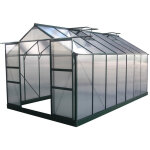 Habitat et jardin - serre jardin polycarbonate 'dahlia' vert sapin 13, 29 m
