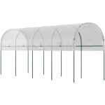 Mh - serre de jardin � tomates acier thermolaqu� vert pe haute densit� blanc