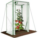 Serre de jardin serre tomates avec grande porte enroulable bache pe renforcee 135g / m2 100x50x150cm ...