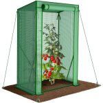 Serre de jardin serre tomates avec grande porte enroulable bache pe renforcee 135g / m2 100x50x150cm ...