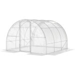 Serre de jardin serre de jardin tunnel 3 x 3 x 2 m 9 m� avec porte � charni�res b�che en pe 150 g / m� ...