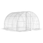 Serre de jardin tunnel 3 x 3 x 2 m 9 m� avec porte � charni�res b�che en pe 150 g / m� pour l�gumes plantes ...