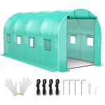 Serre de jardin tunnel surface sol 9. 73m� 2. 13l x 4. 57l x 2. 13h m ch�ssis tubulaire renforc� 1 porte ...