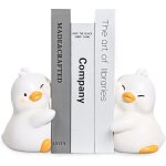 Serre - livres dcoratif blanc mignon en forme de canard, serre - livres unique pour ranger des livres, ...
