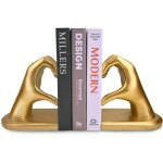 Serre - livres d�coratifs, sculptures de mains en forme de c?ur plaqu�es or, pour le salon, la d�coration ...
