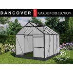 Dancover - serre polycarbonate 4, 75m�, 1, 9x2, 5x2, 05m avec base, noir