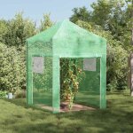 Serre avec toit vert 200 x 200 x 300 cm acier vidaxl
