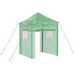 Serre avec toit vert 200 x 200 x 300 cm acier vidaxl