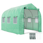Serre tunnel avec fen�tres et porte, serre accessible � pied pour jardin, cour (3 x 2 m)
