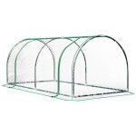 Serre tunnel de jardin 4 saisons, 2 m�, serre avec porte, adapt�e pour semis et croissance des plantes, ...