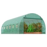 Mophorn - serre tunnel de plain - pied, 19, 4 x 9, 7 x 6, 5 pieds, cadre en acier galvanis�, couverture ...