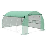 Serre tunnel professionnelle - protection uv - couvertures roulantes en acier - vert - jardin et plantes ...