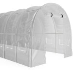 Serre tunnel avec structure en acier 12 m� - l300 x l400 x h200 cm - blanc - ipomea