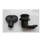 Serrure polyamide � cl� triangle 8 pour fermeture coffret industriel s�rie gissey