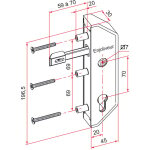 Serrure en retrait gj pour cadre 40x40mm finition blanc tirard gj791302