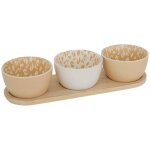 Service apritif leopardi 4 pice(s) l30xp10xh6cm - atmosphera crateur d'intrieur