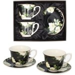 Service  caf livello en porcelaine, 2 tasses et soucoupes 250 ml