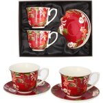Service  caf livello en porcelaine, 2 tasses et soucoupes 250 ml