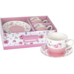 Service � caf� livello en porcelaine, 2 tasses et soucoupes 250 ml