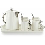 Service � caf� luca silver white 6 pi�ces