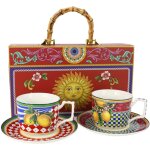 Service � cappuccino 2 tasses + soucoupes en c�ramique 200 ml, cadeau d'italie