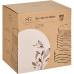 Sg secret de gourmet - service en porcelaine pour 6 personnes lila, 18 pices
