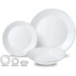 Service de table 18 pices assiettes pour 6 personnes kinghoff kh - 1877