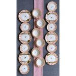 Service de table set 100% c�ramique blanc claret rouge rose