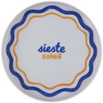 Service de table set 100% porcelaine bleu rouge