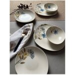 Service de table set 100% porcelaine multicolore