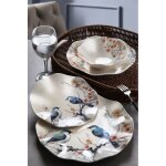 Service de table set 100% porcelaine multicolore