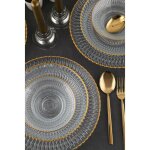 Service de table set 100% verre � boire transparent