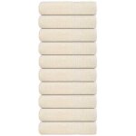 Serviettes de bain 10 pcs cr�me 100x150 cm 360 g / m� 100% coton - vidaxl