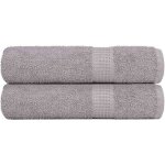 Serviettes de bain 2 pcs gris 100x150 cm 360 g / m² 100% coton - vidaxl Serviettes de bain 2 pcs gris 100x150 cm 360 g / m² 100% coton - vidaxl