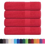 Serviettes de bain 4 pcs rouge 100x150 cm 360 g / m� 100% coton vidaxl