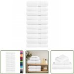 Serviettes de bain de qualit� sup�rieure solund 10 pcs blanc - serviettes de bain - serviettes �ponge ...