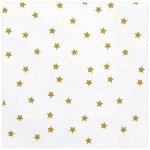 Serviettes toiles, dores, 33x33cm (1 paquet / 20 pices)