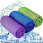 Serviette rafra�chissante en microfibre (100 x 30 cm) pour le cou, le yoga, le golf, la salle de sport ...