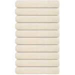 Serviettes de sauna 10 pcs crme 80x200 cm 360 g / m 100% coton - vidaxl