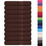 Serviettes de sauna 10 pcs marron 80x200 cm 360 g / m� 100% coton - vidaxl