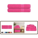 Serviettes de sauna 2 pcs rose 80x200 cm 360 g / m 100% coton - vidaxl