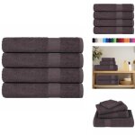 Serviettes de sauna 4 pcs anthracite 80x200 cm 100% coton - serviette de sauna - serviettes de sauna ...